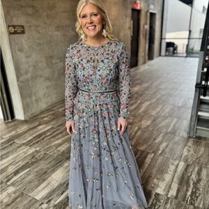 Beautiful Embroidered Mac Duggal Dress- worn once!